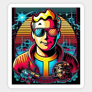 80s retro vintage Vault B Sticker